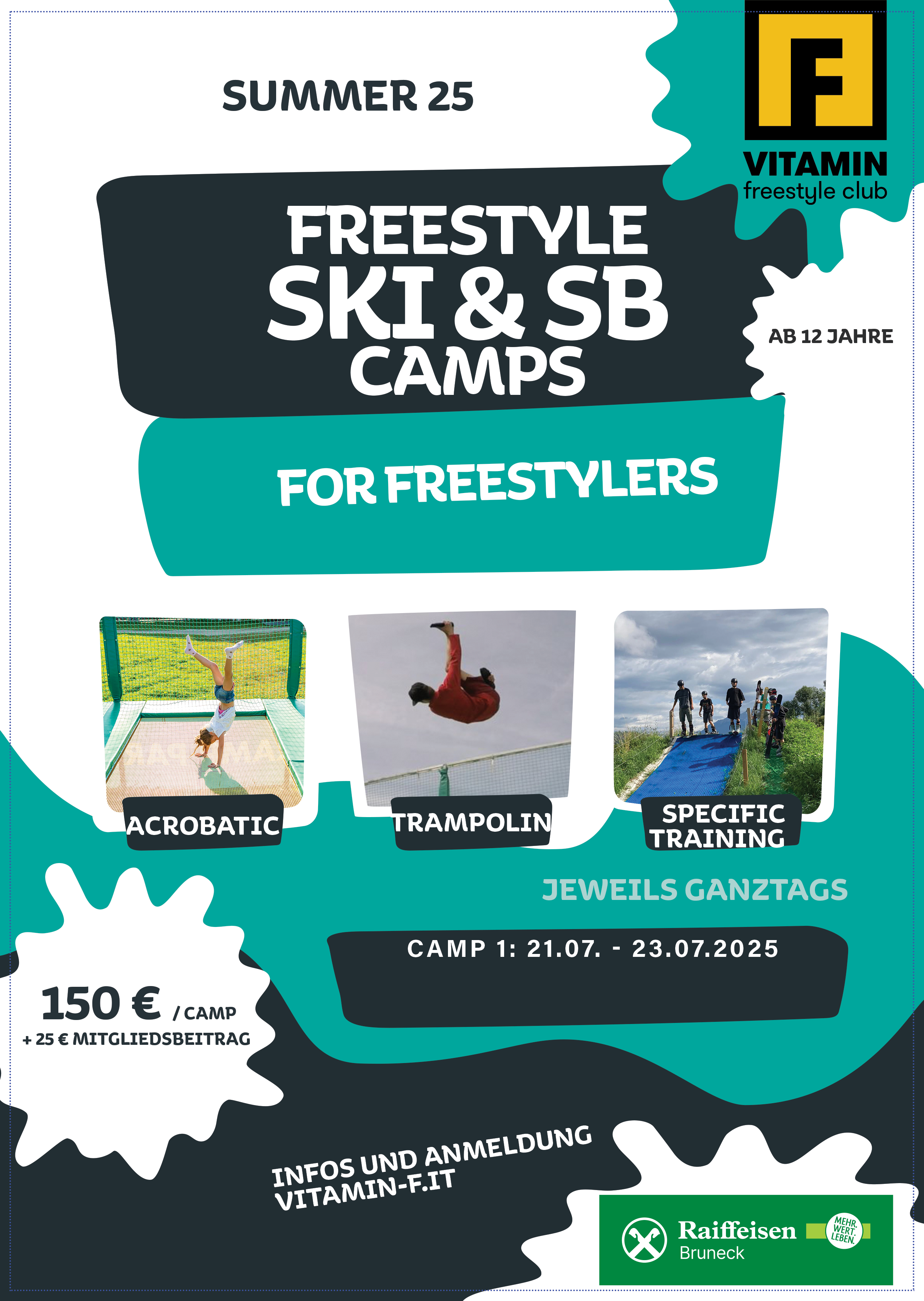 VITAMIN F - Freestyle Ski&SB-Camp - Sommer2025